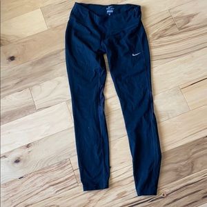 Nike dri fit leggings with mesh detail